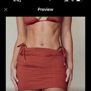 Monday Swimwear Copper Caymen Ribbed skirt